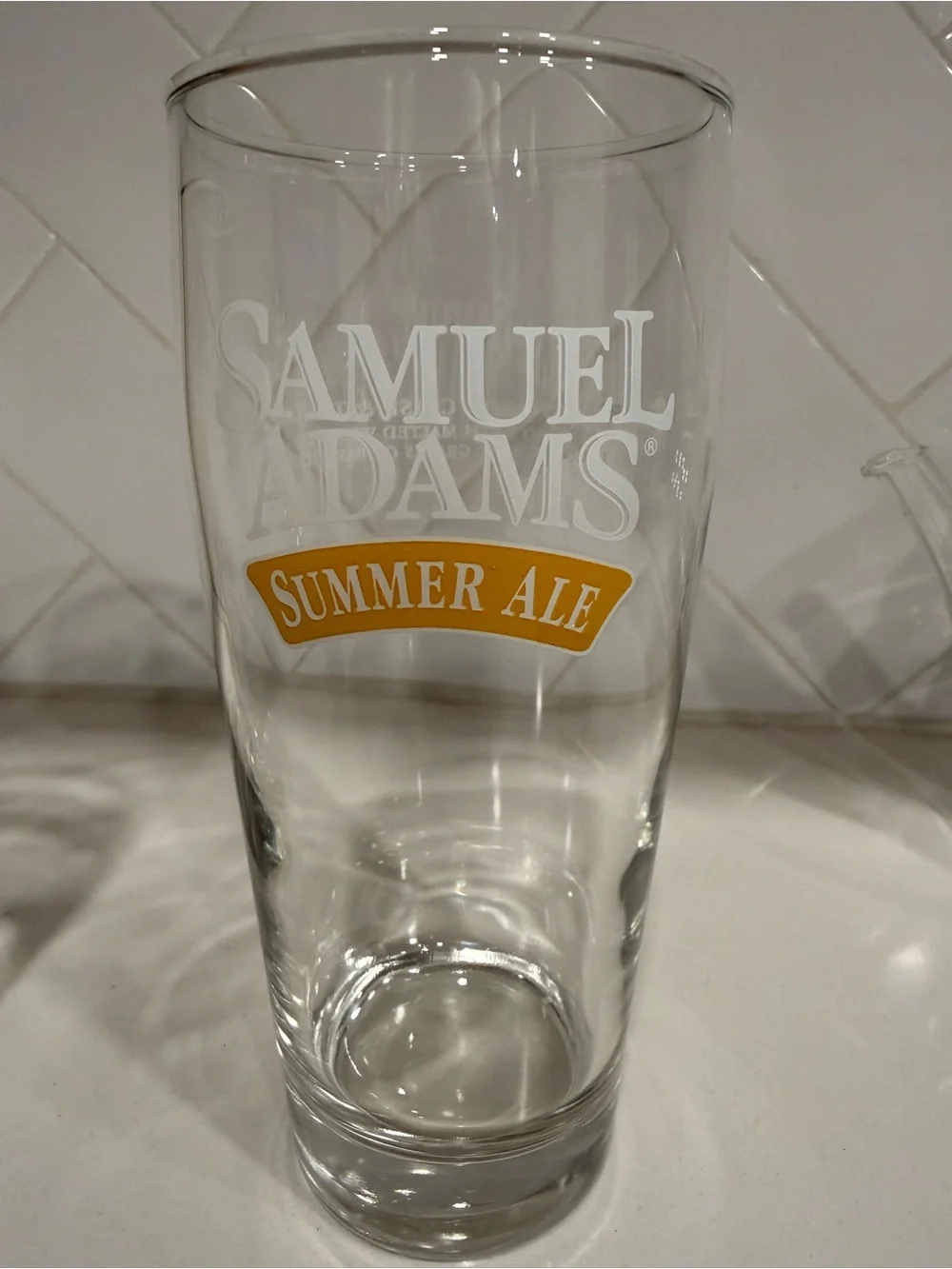 Summer Ale Pint Glass - set of two Clear Glass